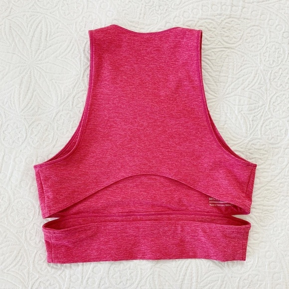 Outdoor Voices Slashback Crop Top, Flamingo - Picture 4 of 8